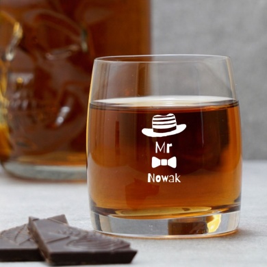 Szklanka do whisky z grawerem Mister personalizowany prezent dla Niego