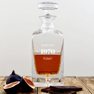 Karafka do whisky z grawerem DOBRY ROK personalizowany prezent dla mężczyzny