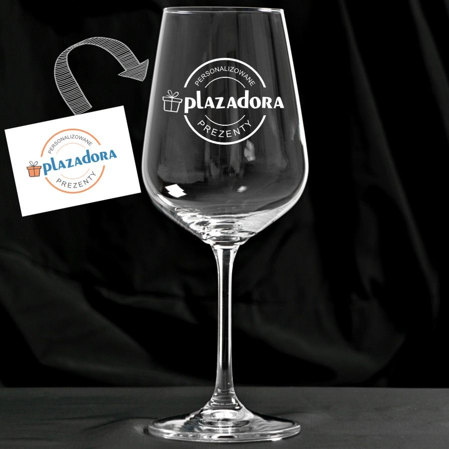 Kieliszek do wina z grawerem Twoje Logo personalizowany prezent firmowy