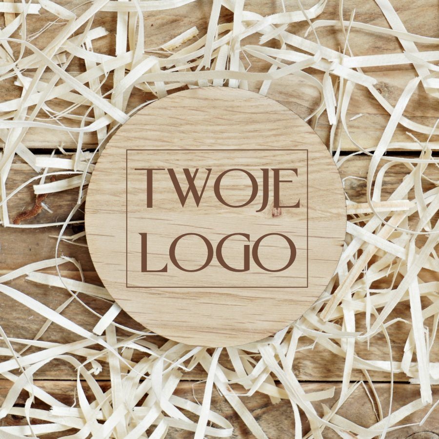 Grawerowane Podstawki drewniane okrągłe pod kieliszki-szklanki-kubki-kufle z grawerem Twoje Logo- dąb
