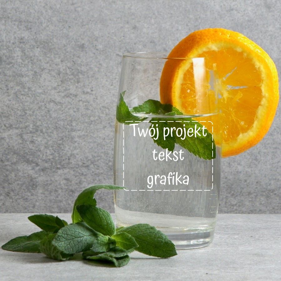 Grawerowana Szklanka 380 ml tumbler do wody i napojów Twój Projekt